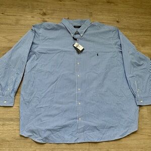 Ralph Lauren Men's Blue and White Striped Dress Shirt, size 6 XB